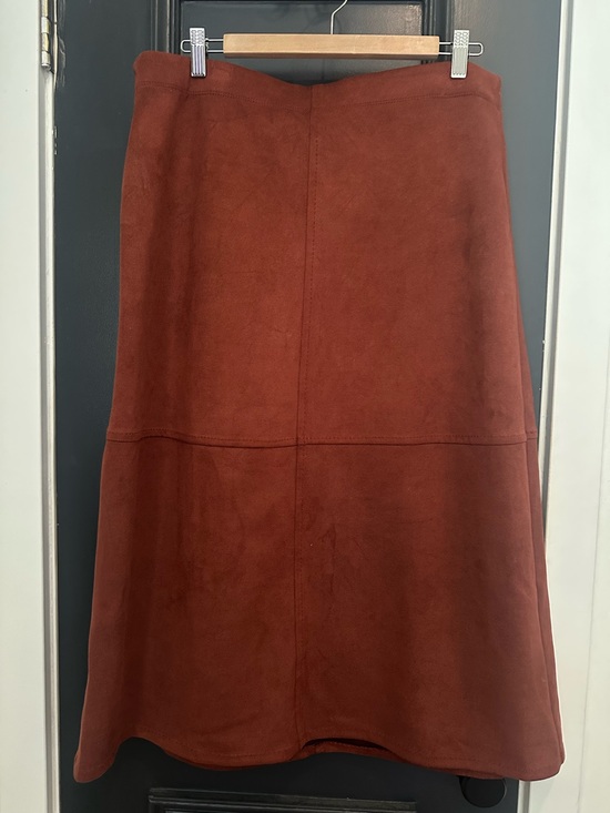 Max Studio Dresses & Skirts - Max Studio Rust Suede A-Line Skirt